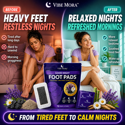 🌙 Vibe Mora – Good Night Foot Pads™  Detox & Sleep | Relax Deeply | Soothe Tired Feet