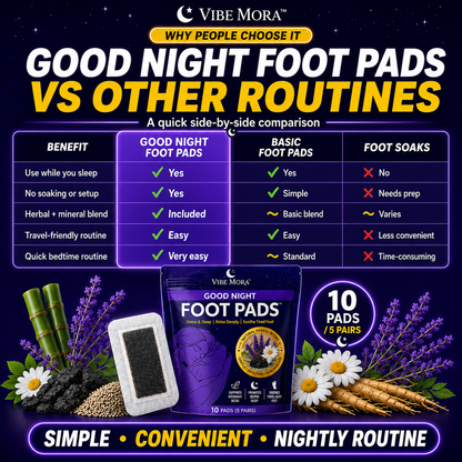 🌙 Vibe Mora – Good Night Foot Pads™  Detox & Sleep | Relax Deeply | Soothe Tired Feet