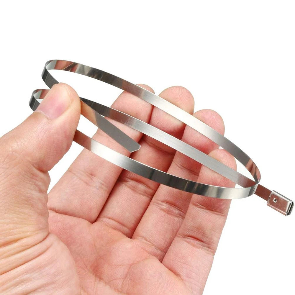 Vibe Mora™ SteelGrip Stainless Steel Cable Ties (100-Pack) 20cm